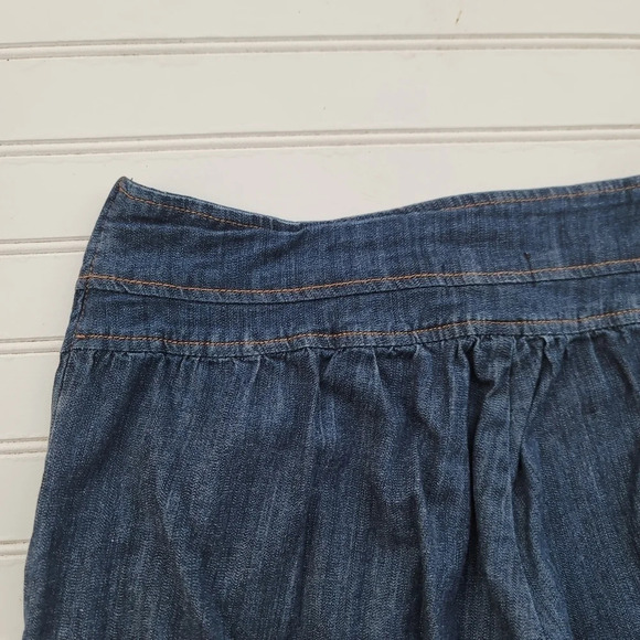 Goodtime Womens Cropped Capri Jeans Medium Wash Flap Pockets Detail Baloon Sz M - Picture 4 of 10